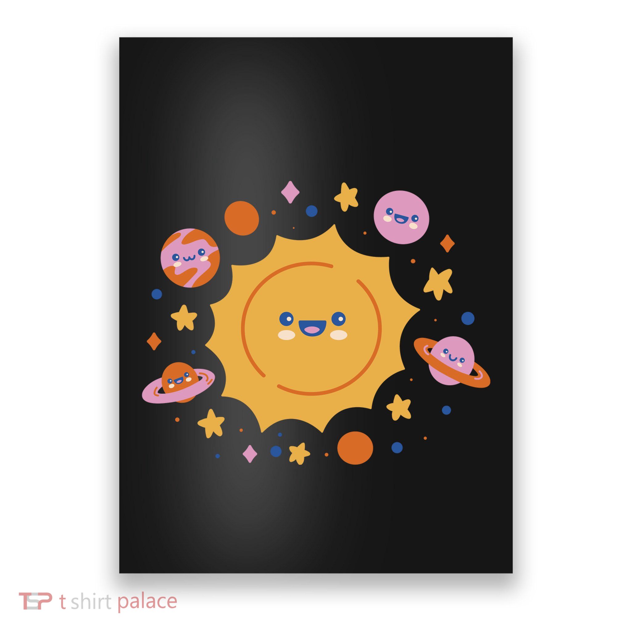 Solar System Cute Cartoon Poster
