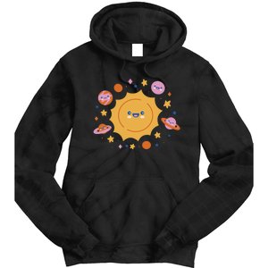 Solar System Cute Cartoon Tie Dye Hoodie