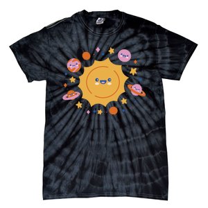 Solar System Cute Cartoon Tie-Dye T-Shirt