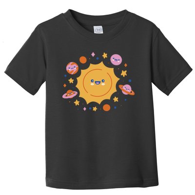 Solar System Cute Cartoon Toddler T-Shirt