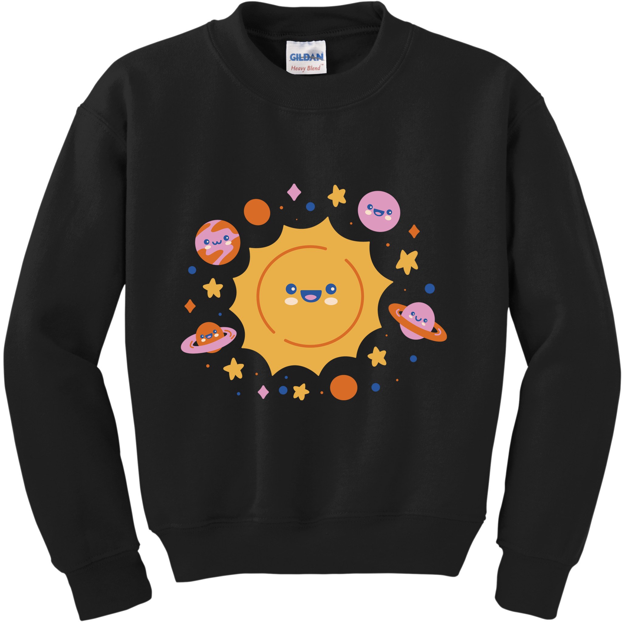 Solar System Cute Cartoon Kids Sweatshirt