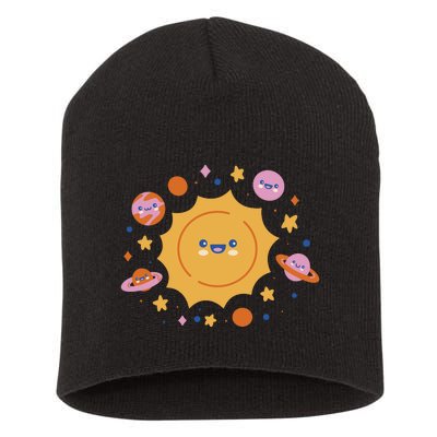 Solar System Cute Cartoon Short Acrylic Beanie