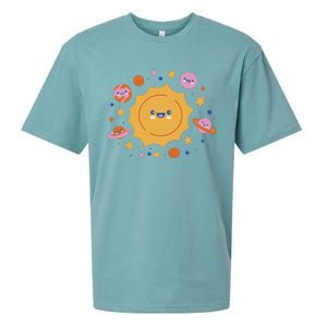 Solar System Cute Cartoon Sueded Cloud Jersey T-Shirt