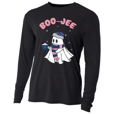 Spooky Season Cute Ghost Halloween Costume Boujee Boojee Cooling Performance Long Sleeve Crew