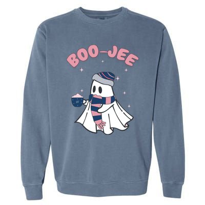 Spooky Season Cute Ghost Halloween Costume Boujee Boojee Garment-Dyed Sweatshirt