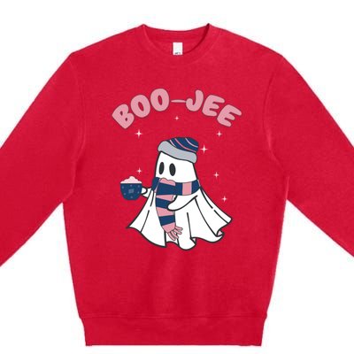 Spooky Season Cute Ghost Halloween Costume Boujee Boojee Premium Crewneck Sweatshirt