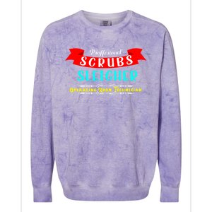 Scrubs Sleigher Christmas Operating Room Technician Gift Colorblast Crewneck Sweatshirt