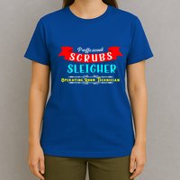 Scrubs Sleigher Christmas Operating Room Technician Gift T-Shirt