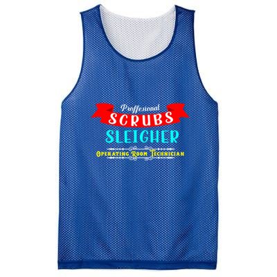 Scrubs Sleigher Christmas Operating Room Technician Gift Mesh Reversible Basketball Jersey Tank