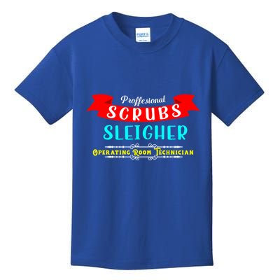 Scrubs Sleigher Christmas Operating Room Technician Gift Kids T-Shirt