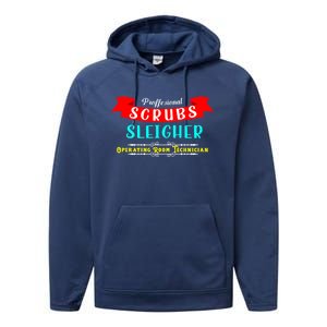 Scrubs Sleigher Christmas Operating Room Technician Gift Performance Fleece Hoodie