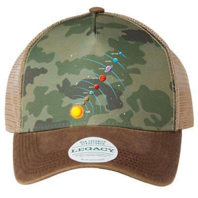 Solar System Colorful Space Planets Educational Legacy Tie Dye Trucker Hat