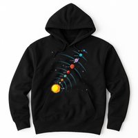 Solar System Colorful Space Planets Educational Hoodie