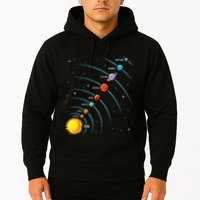 Solar System Colorful Space Planets Educational Hoodie