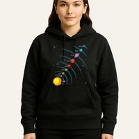 Solar System Colorful Space Planets Educational Hoodie