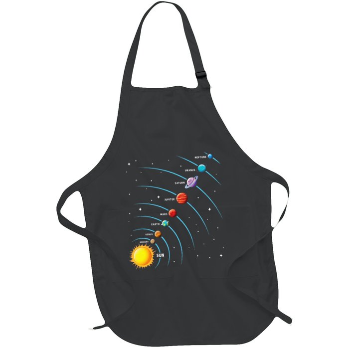 Solar System Colorful Space Planets Educational Apron