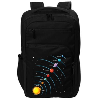 Solar System Colorful Space Planets Educational Impact Tech Backpack