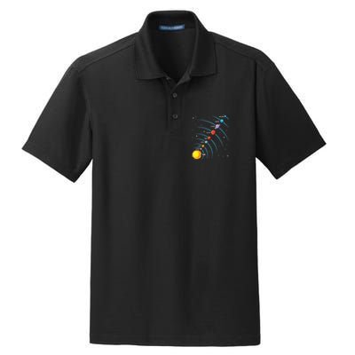 Solar System Colorful Space Planets Educational Dry Zone Grid Polo