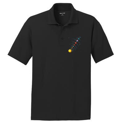 Solar System Colorful Space Planets Educational PosiCharge RacerMesh Polo