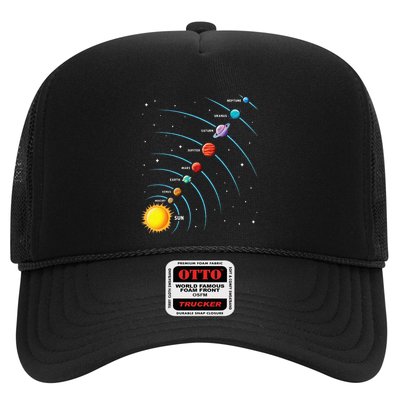 Solar System Colorful Space Planets Educational Trucker Hat