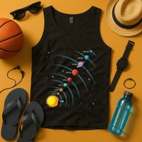 Solar System Colorful Space Planets Educational Tank Top