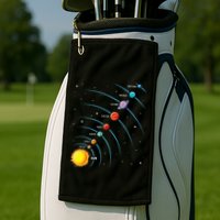 Solar System Colorful Space Planets Educational Golf Towel