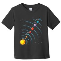 Solar System Colorful Space Planets Educational Toddler T-Shirt