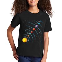 Solar System Colorful Space Planets Educational Kids T-Shirt