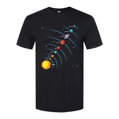 Solar System Colorful Space Planets Educational Softstyle CVC T-Shirt