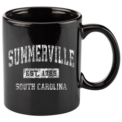 Summerville South Carolina Sc Vintage Established 11oz C Handle Ceramic Mug