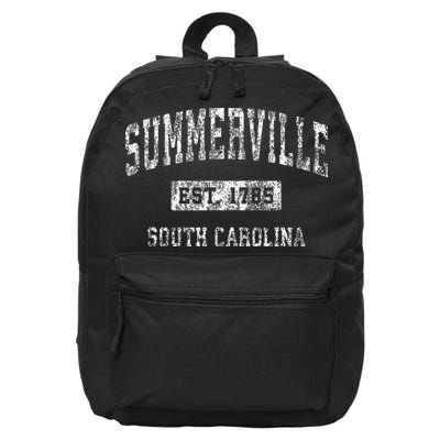 Summerville South Carolina Sc Vintage Established 16 in Basic Backpack