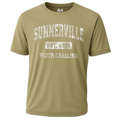 Summerville South Carolina Sc Vintage Established Cooling Performance Crew T-Shirt