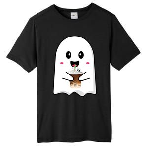 Spooky Season Cute Little Ghost Ice Coffee Halloween Tees Gift Tall Fusion ChromaSoft Performance T-Shirt