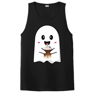 Spooky Season Cute Little Ghost Ice Coffee Halloween Tees Gift PosiCharge Competitor Tank