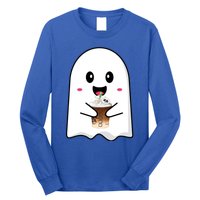 Spooky Season Cute Little Ghost Ice Coffee Halloween Tees Gift Long Sleeve Shirt