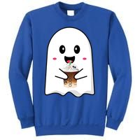 Spooky Season Cute Little Ghost Ice Coffee Halloween Tees Gift Sweatshirt