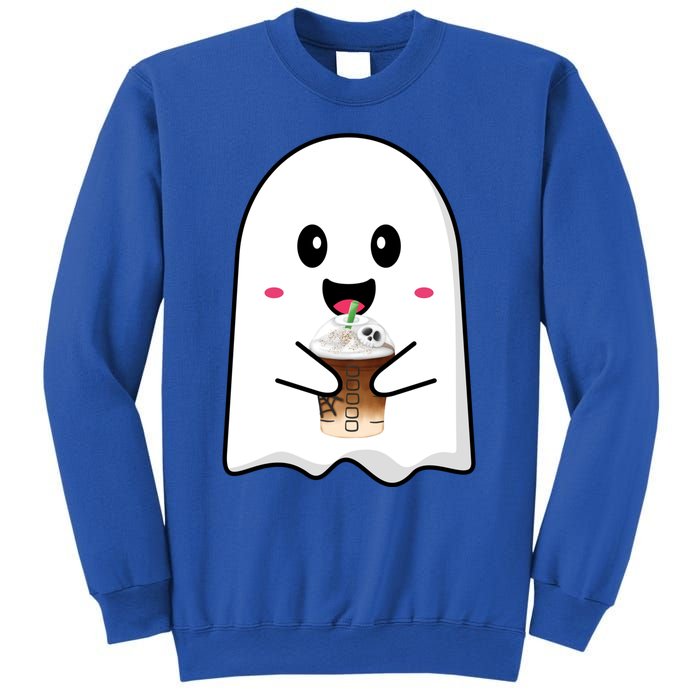 Spooky Season Cute Little Ghost Ice Coffee Halloween Tees Gift Sweatshirt