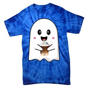 Spooky Season Cute Little Ghost Ice Coffee Halloween Tees Gift Tie-Dye T-Shirt