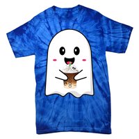 Spooky Season Cute Little Ghost Ice Coffee Halloween Tees Gift Tie-Dye T-Shirt