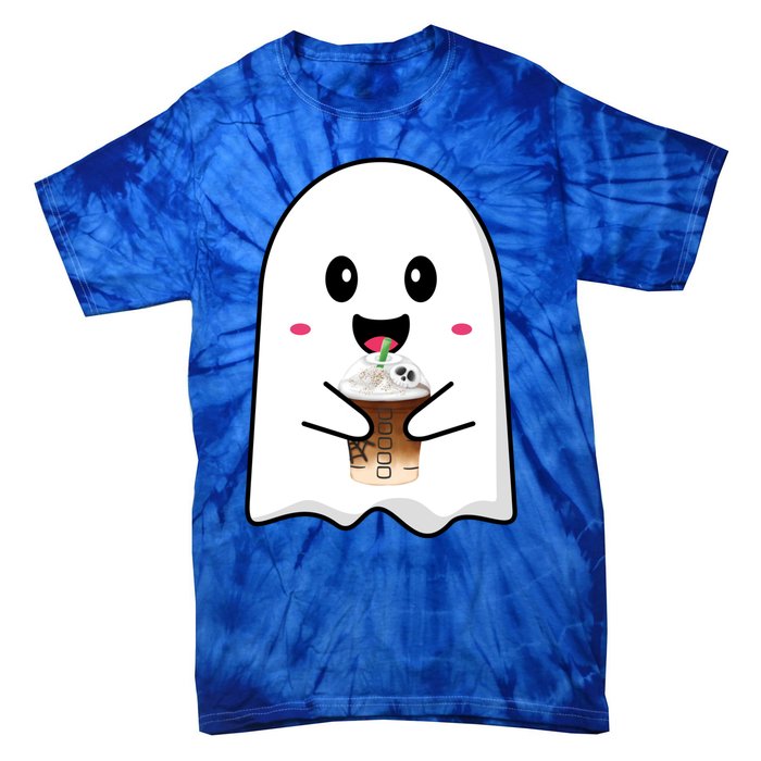 Spooky Season Cute Little Ghost Ice Coffee Halloween Tees Gift Tie-Dye T-Shirt