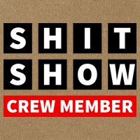 Shit Show Crew Member Funny Sarcastic Adult Saying Novelty Cotton Canvas Backpack