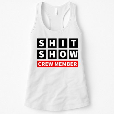 Shit Show Crew Member Funny Sarcastic Adult Saying Novelty Womens Tank Top