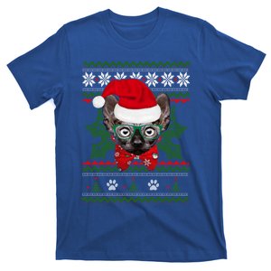 Santa Sphynx Cat Holiday Funny Ugly Christmas Xmas Gift T-Shirt