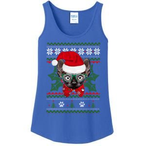 Santa Sphynx Cat Holiday Funny Ugly Christmas Xmas Gift Ladies Essential Tank