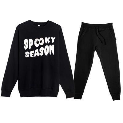 Spooky Season Crazy Eyes Halloween Premium Crewneck Sweatsuit Set