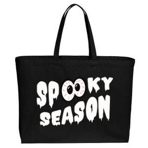 Spooky Season Crazy Eyes Halloween Cotton Canvas Jumbo Tote