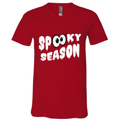 Spooky Season Crazy Eyes Halloween V-Neck T-Shirt