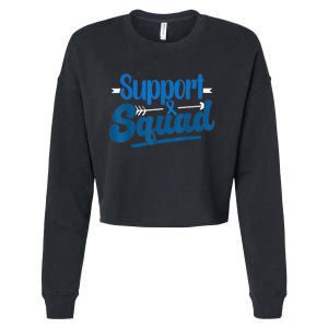 Support Squad Colon Cancer Awareness Cropped Pullover Crew