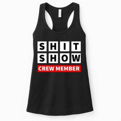 Shit Show Crew Member Funny Sarcastic Adult Saying Novelty Womens Tank Top