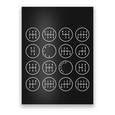 Stick Shift Car Lover Manuals Transmission Gearbox Poster